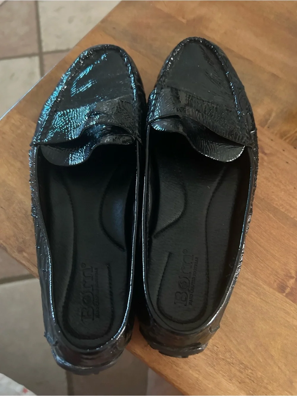 Born Black Patent Penny Loafers